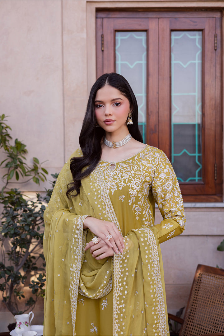 Lime Haze 3Pc - Festive Embroidered Lawn