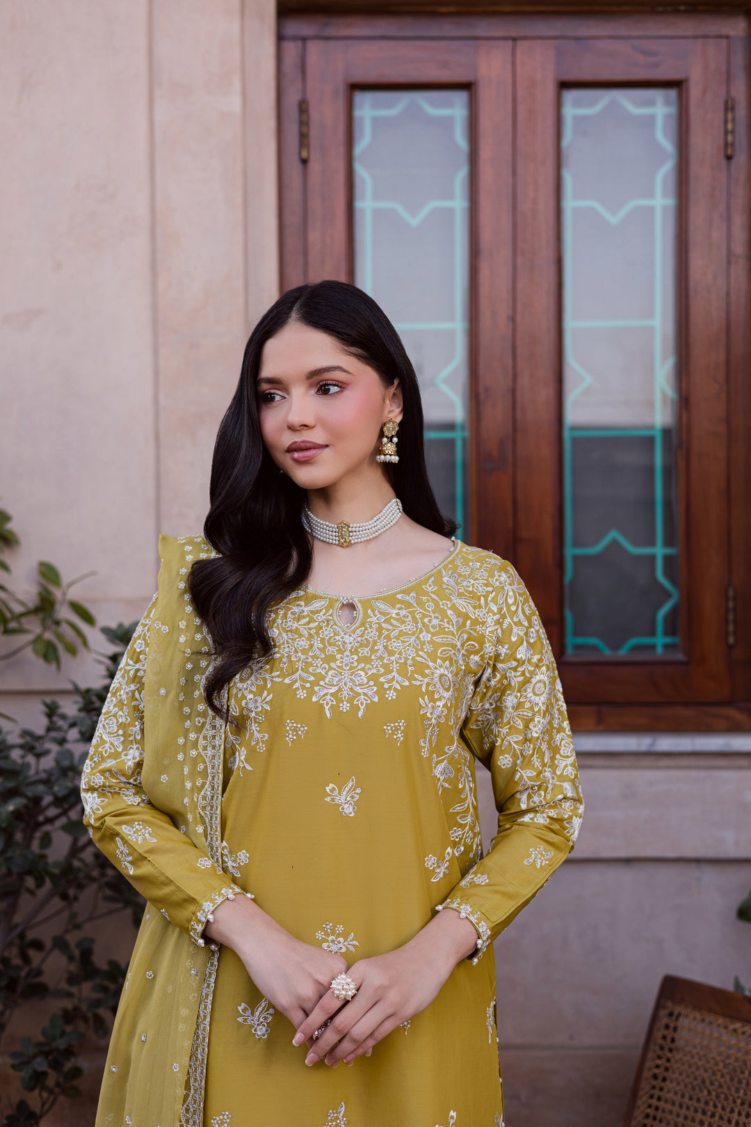 Lime Haze 3Pc - Festive Embroidered Lawn