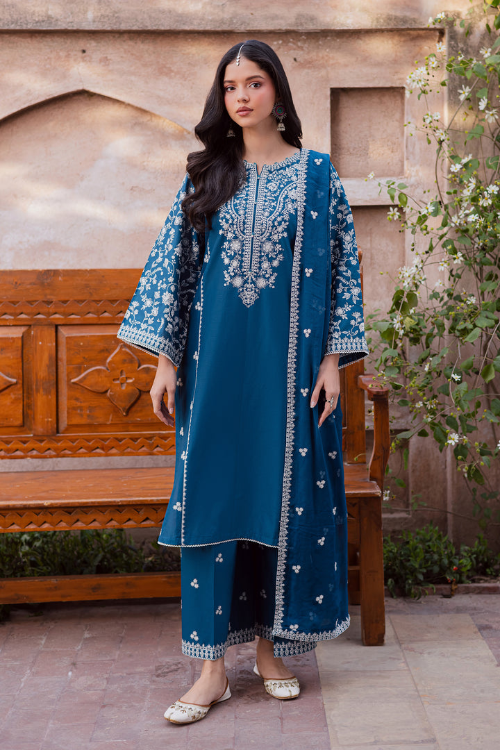Farsali 3Pc - Festive Embroidered Lawn
