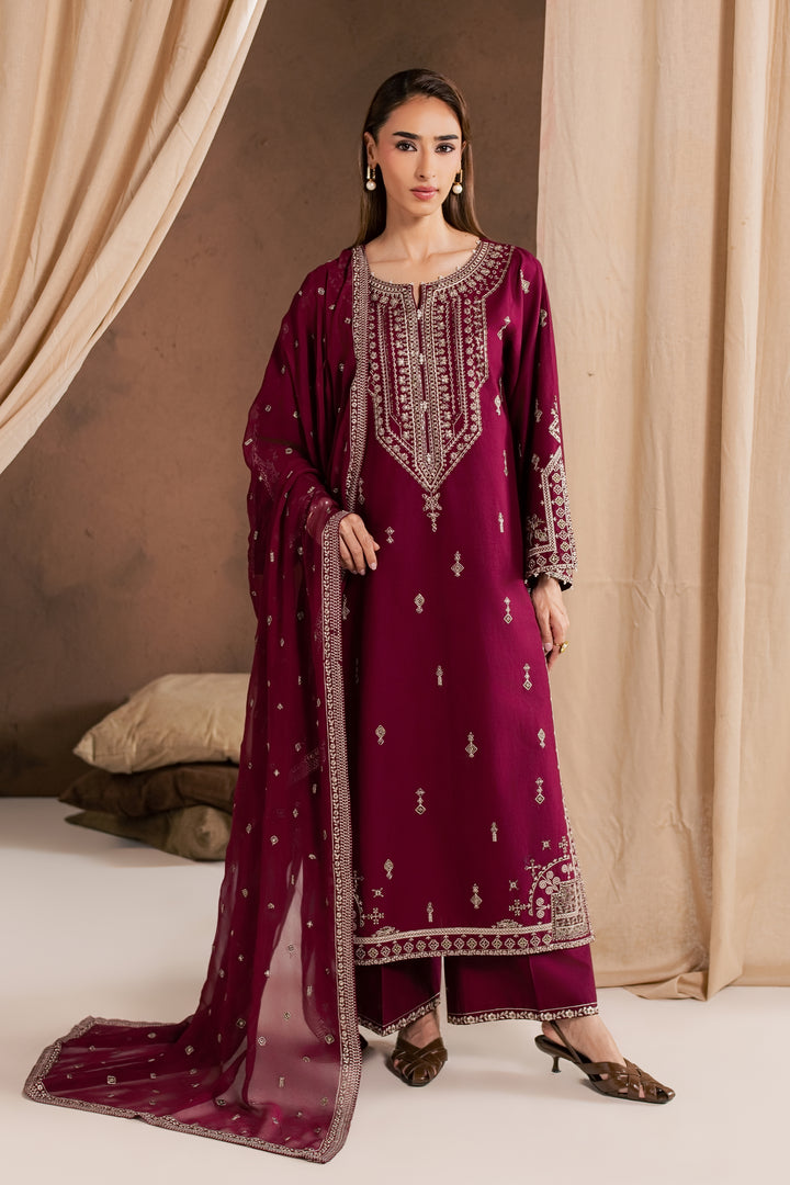 Solene Red 3Pc - Embroidered Cambric Pret