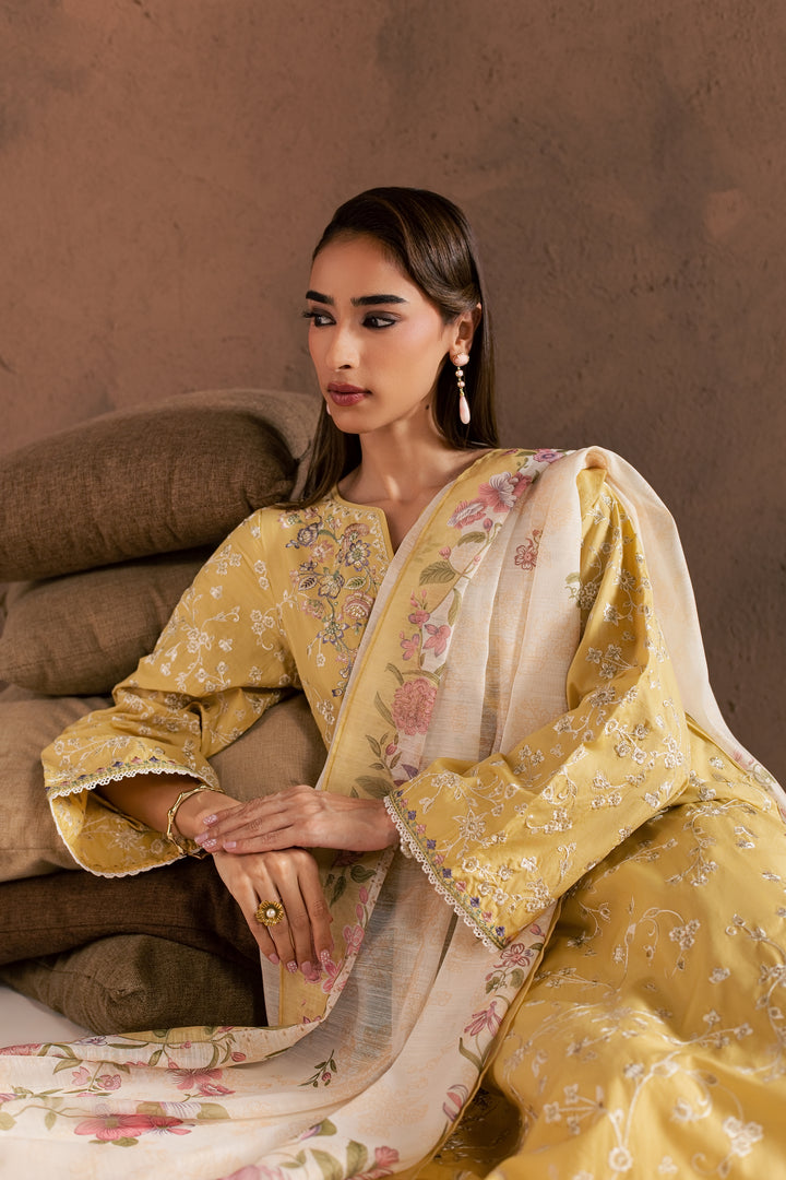 Sunlit Garden 3Pc - Embroidered Cambric Pret