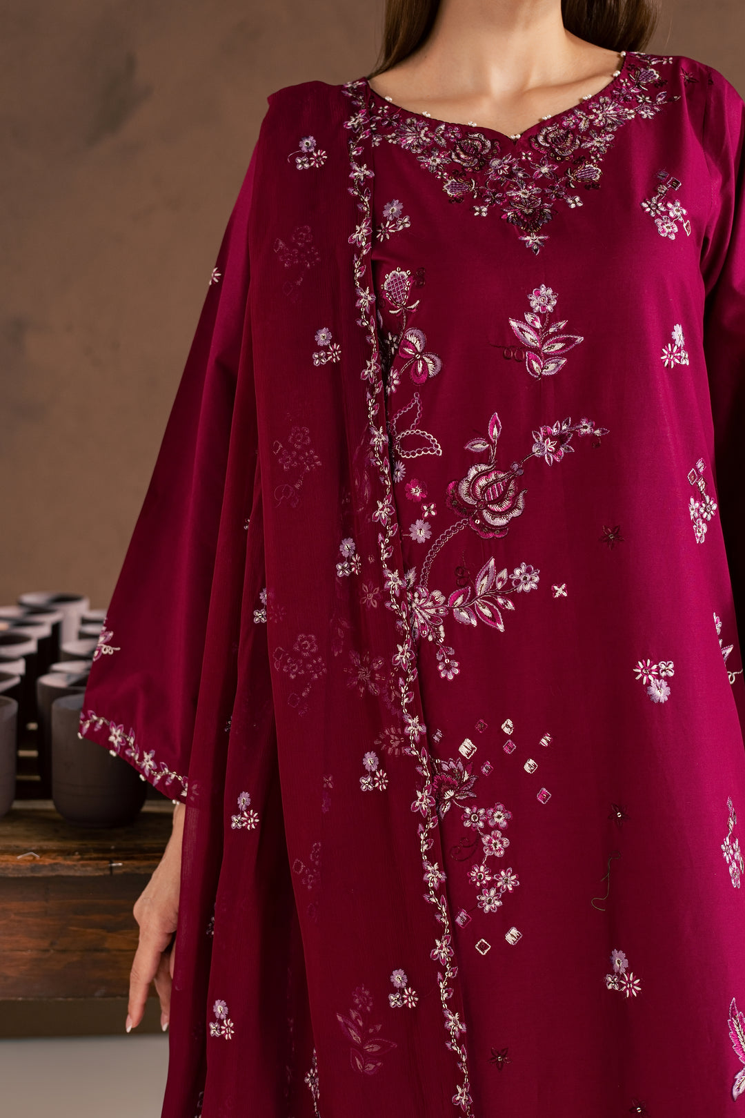 Jammy 3Pc - Embroidered Cambric Pret