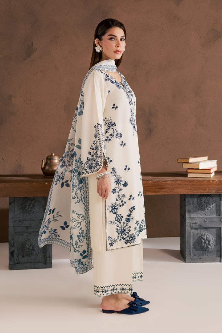 Meris 3Pc - Embroidered Cambric Pret
