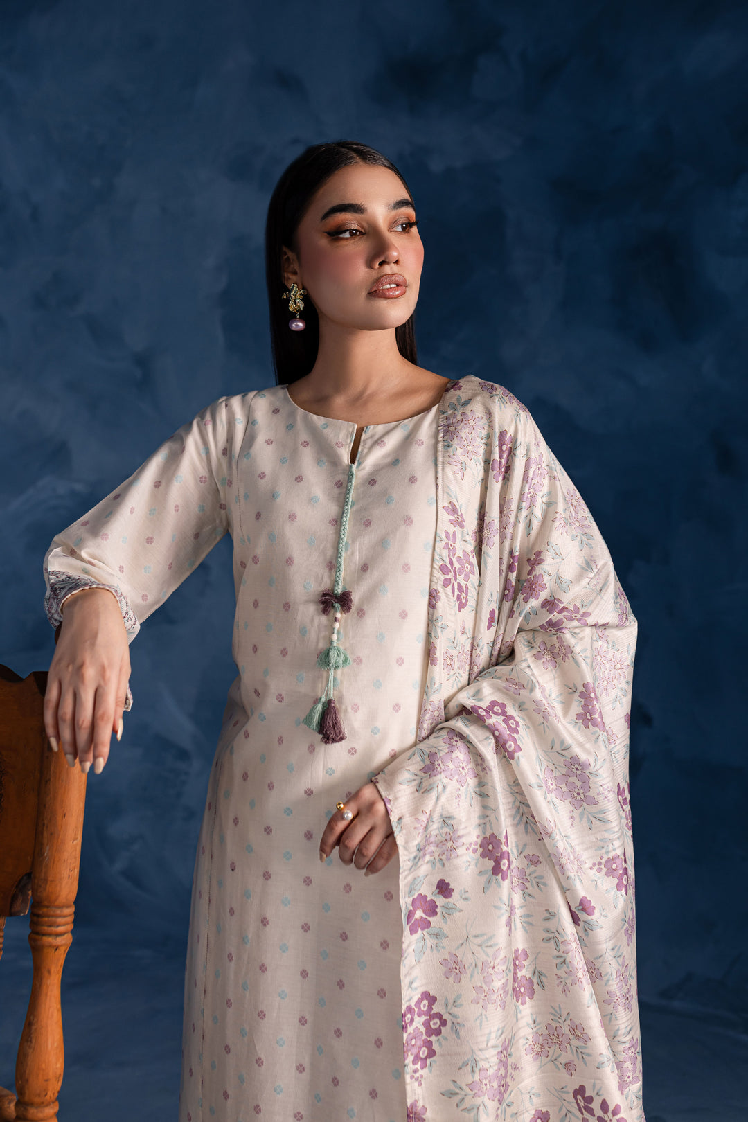 White Rose 3Pc - Embroidered Lawn Dress