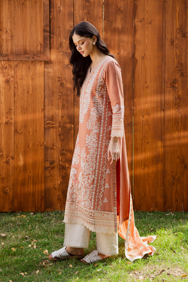 Zurah 3Pc - Embroidered Khaddar Dress