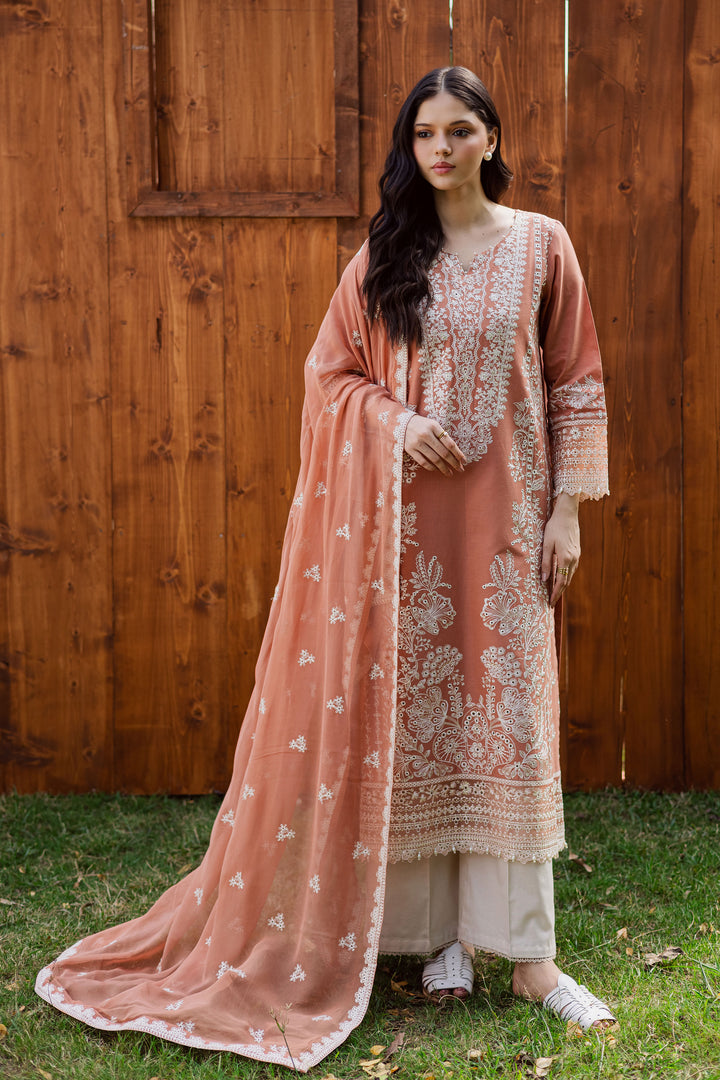 Zurah 3Pc - Embroidered Khaddar Dress