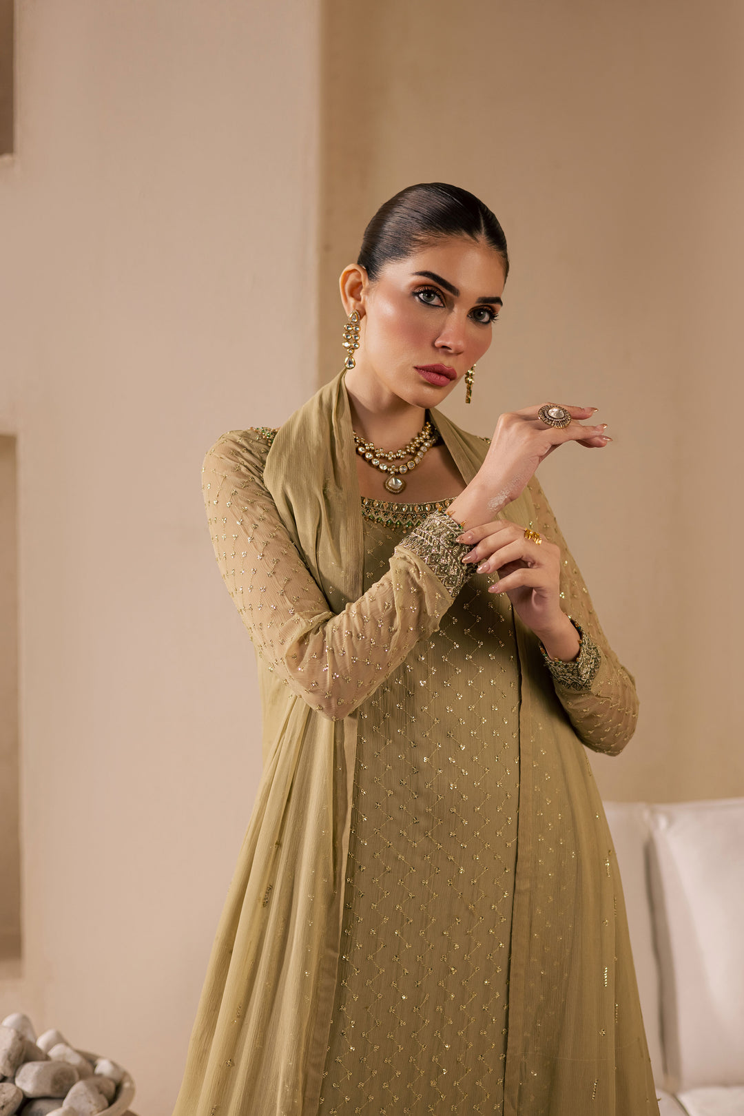 Zuleya 3Pc - Embroidered Luxe Pret